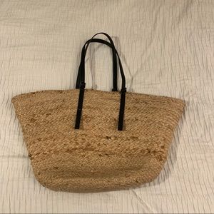 mango woven tote beach bag